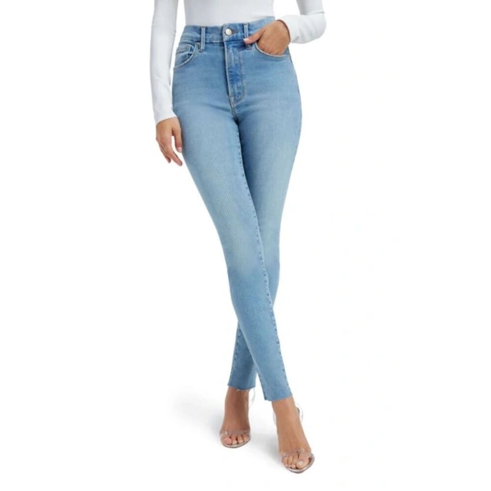 Good American Light Blue High-Rise Skinny Jeans